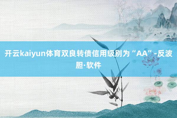 开云kaiyun体育双良转债信用级别为“AA”-反波胆·软件