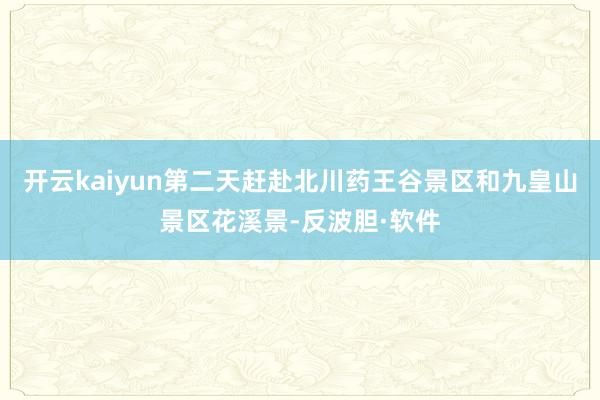 开云kaiyun第二天赶赴北川药王谷景区和九皇山景区花溪景-反波胆·软件