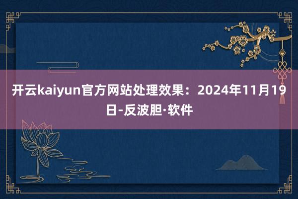 开云kaiyun官方网站处理效果：2024年11月19日-反波胆·软件