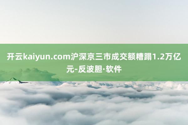 开云kaiyun.com沪深京三市成交额糟蹋1.2万亿元-反波胆·软件