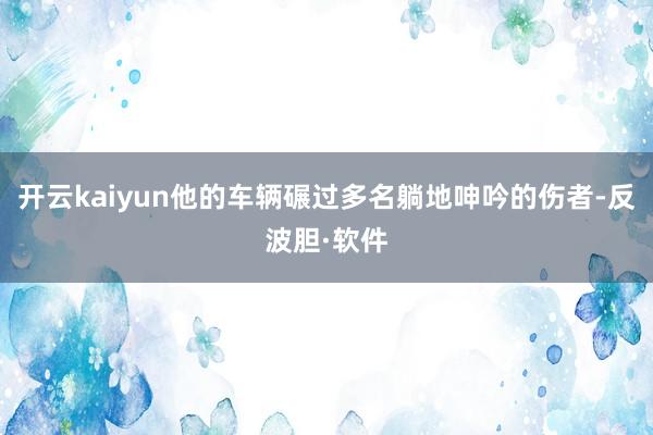 开云kaiyun他的车辆碾过多名躺地呻吟的伤者-反波胆·软件