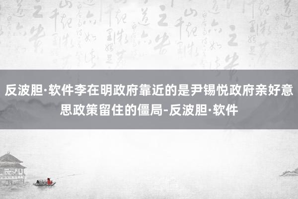 反波胆·软件李在明政府靠近的是尹锡悦政府亲好意思政策留住的僵局-反波胆·软件