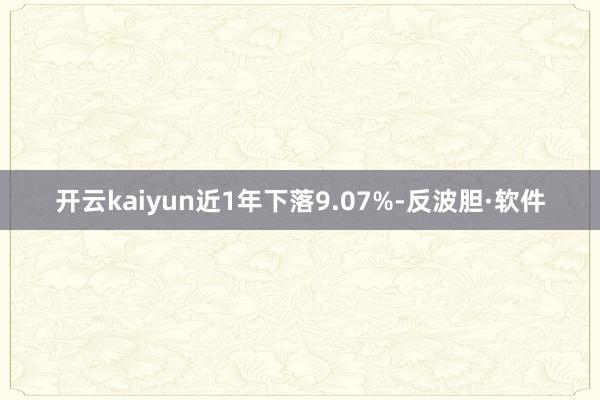 开云kaiyun近1年下落9.07%-反波胆·软件
