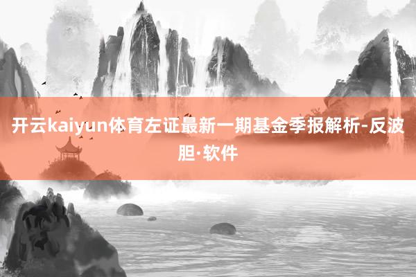开云kaiyun体育左证最新一期基金季报解析-反波胆·软件
