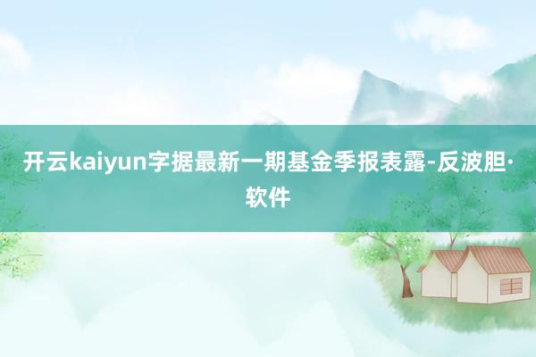 开云kaiyun字据最新一期基金季报表露-反波胆·软件