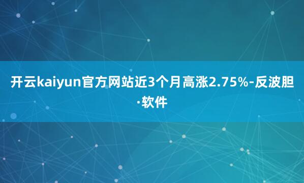 开云kaiyun官方网站近3个月高涨2.75%-反波胆·软件