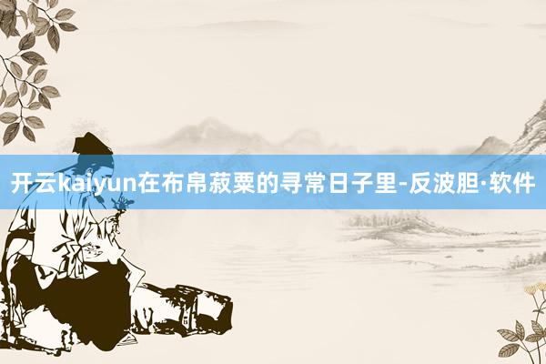 开云kaiyun在布帛菽粟的寻常日子里-反波胆·软件