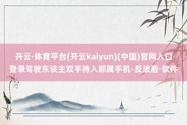 开云·体育平台(开云kaiyun)(中国)官网入口登录驾驶东谈主双手持入部属手机-反波胆·软件