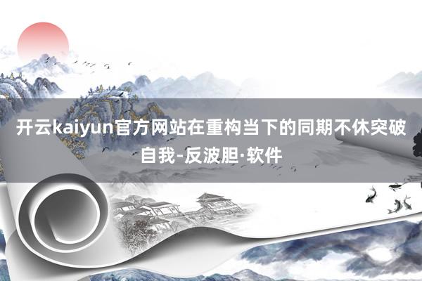 开云kaiyun官方网站在重构当下的同期不休突破自我-反波胆·软件