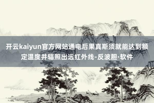 开云kaiyun官方网站通电后果真斯须就能达到额定温度并辐照出远红外线-反波胆·软件